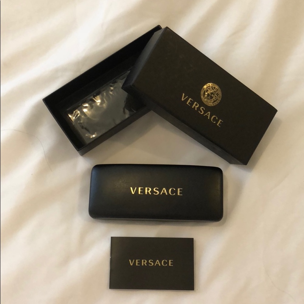 Versace eyeglass case and box